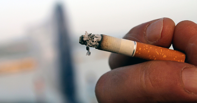 cigarette in hand