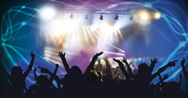 Experiential concert crowd