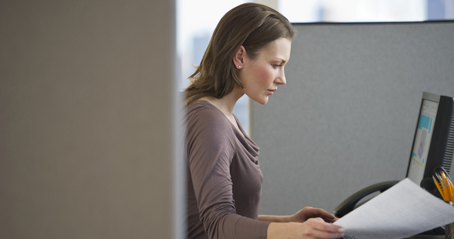 Woman at work social